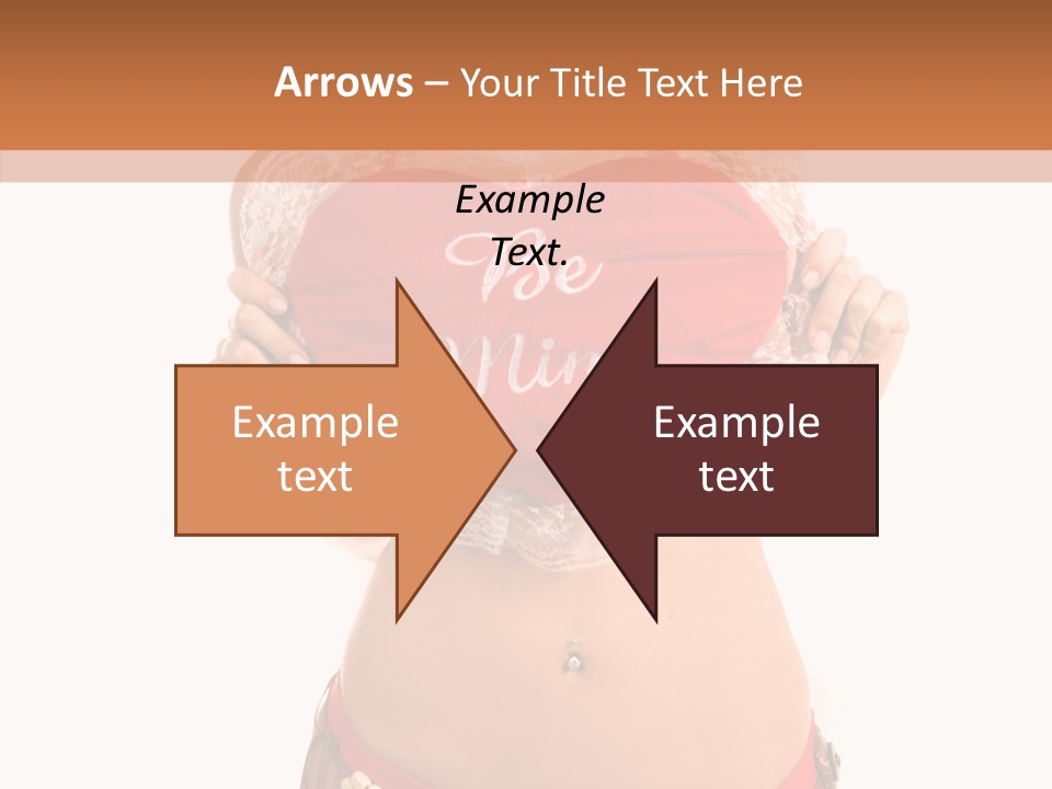 Young Women Red PowerPoint Template