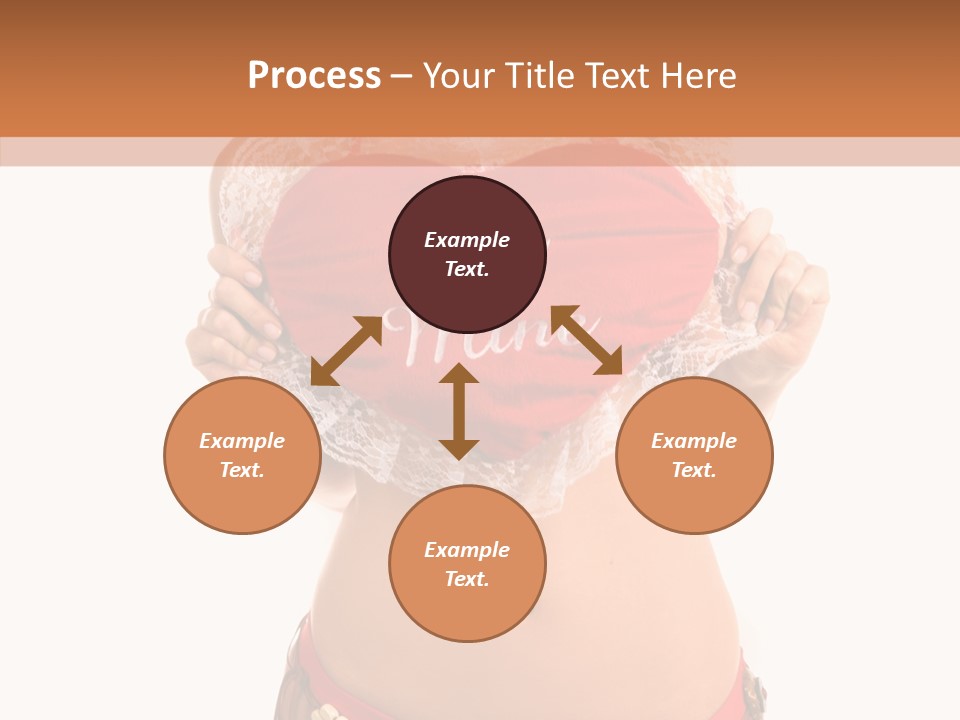 Young Women Red PowerPoint Template