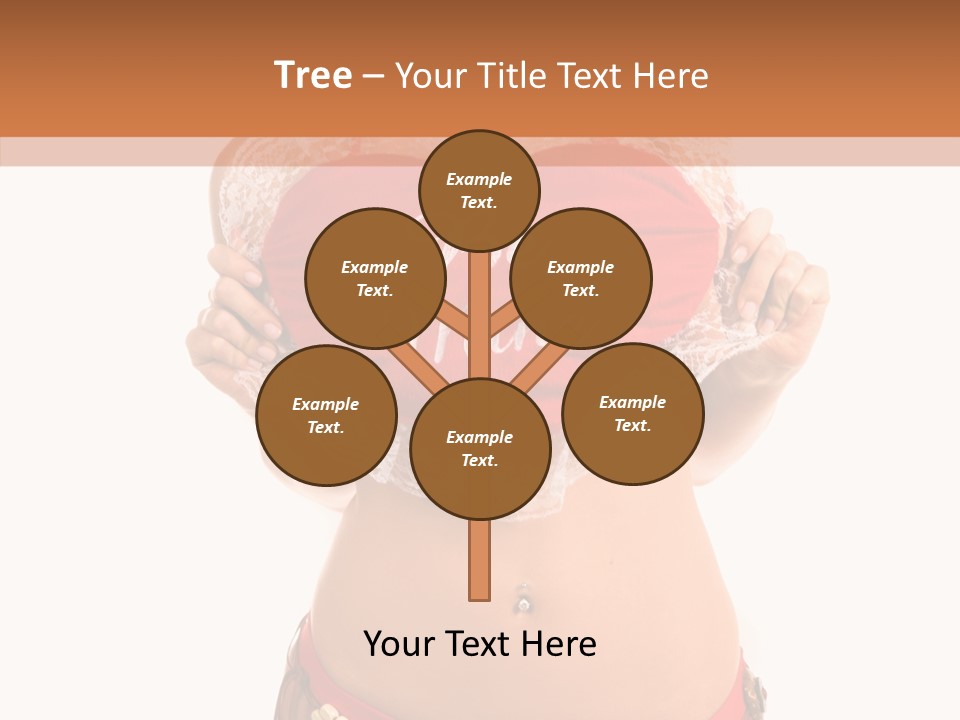 Young Women Red PowerPoint Template