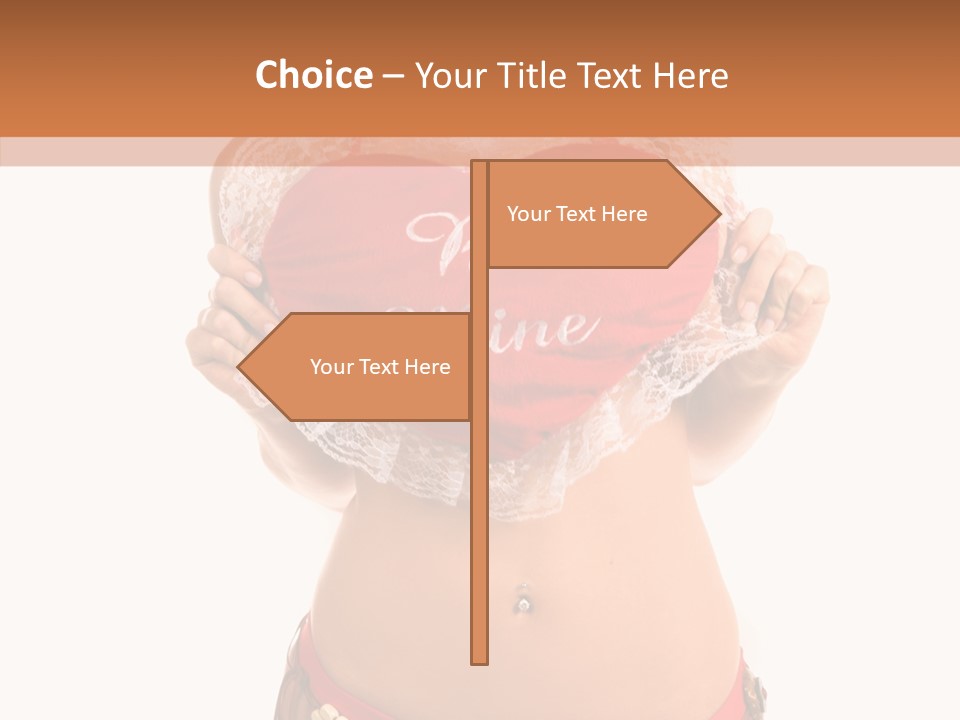 Young Women Red PowerPoint Template