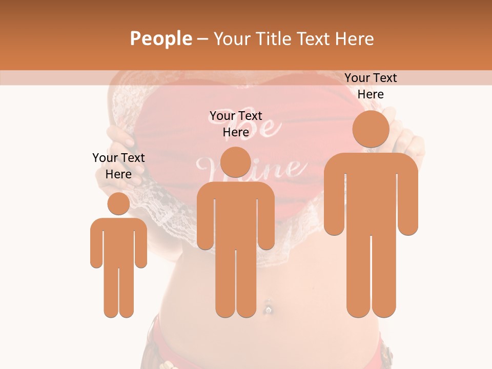 Young Women Red PowerPoint Template