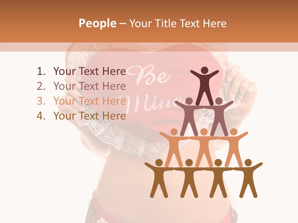 Young Women Red PowerPoint Template