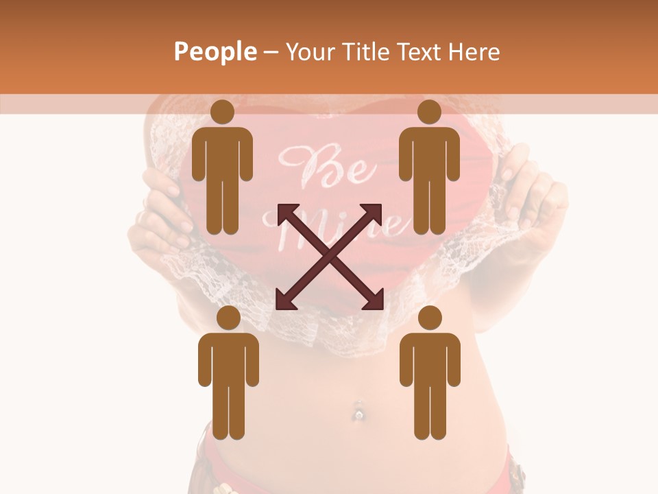 Young Women Red PowerPoint Template