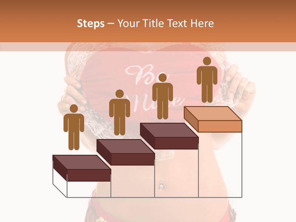 Young Women Red PowerPoint Template