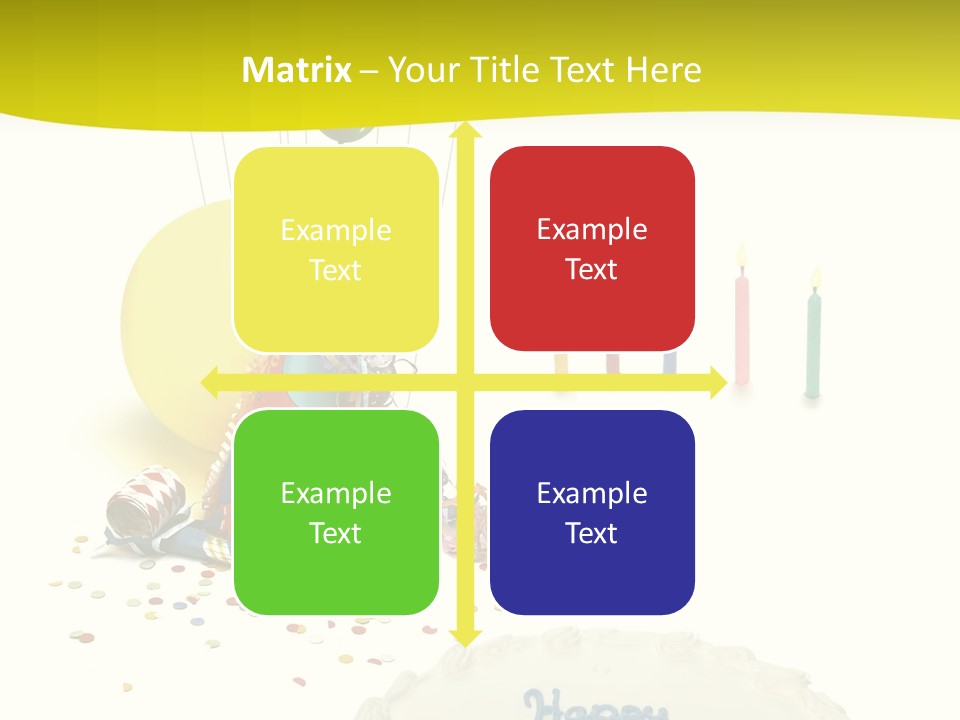 White Balloons Candles PowerPoint Template