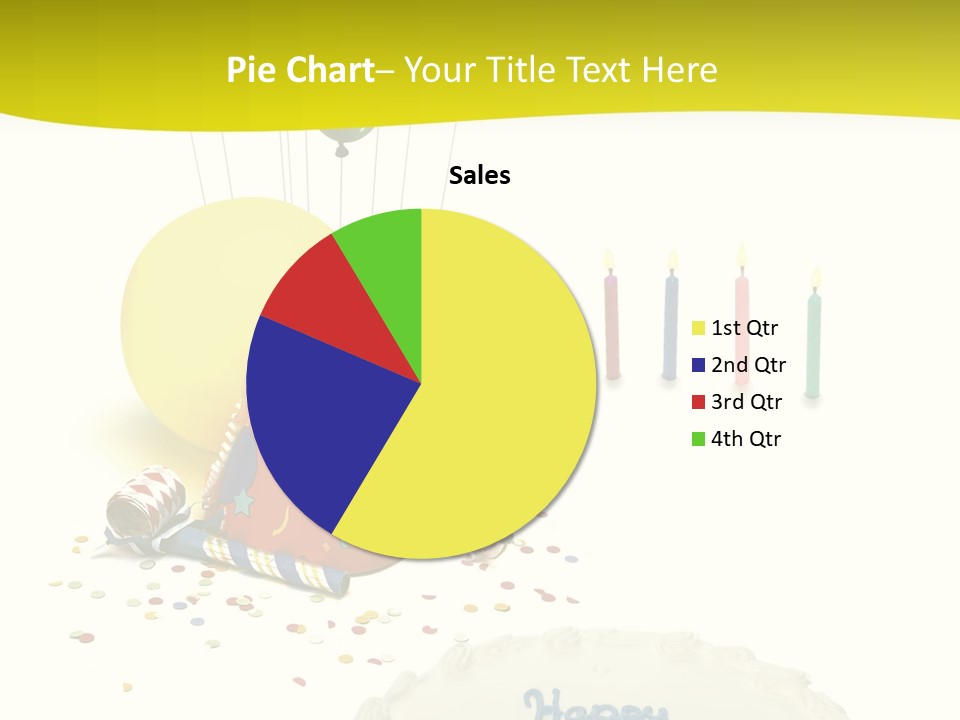 White Balloons Candles PowerPoint Template