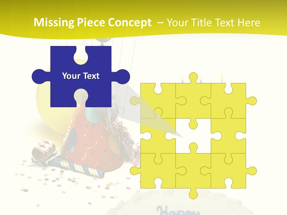 White Balloons Candles PowerPoint Template