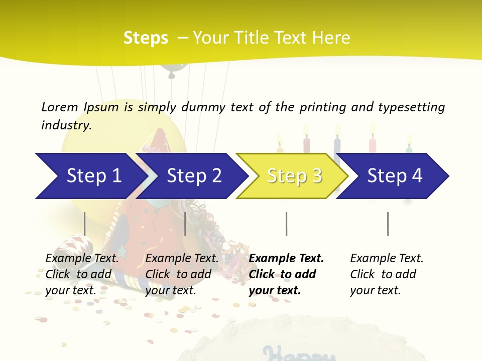 White Balloons Candles PowerPoint Template