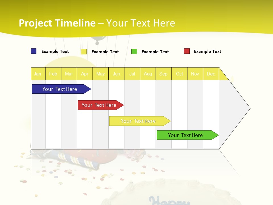 White Balloons Candles PowerPoint Template