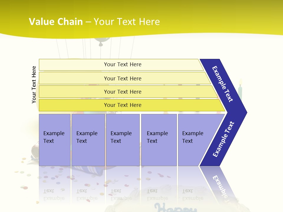 White Balloons Candles PowerPoint Template