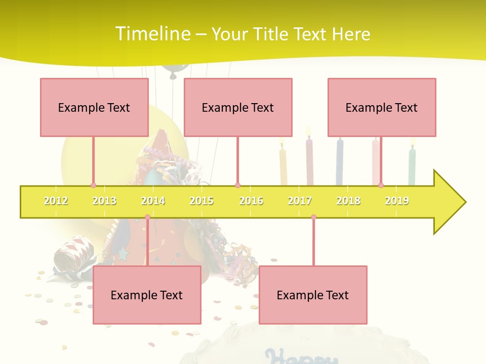 White Balloons Candles PowerPoint Template