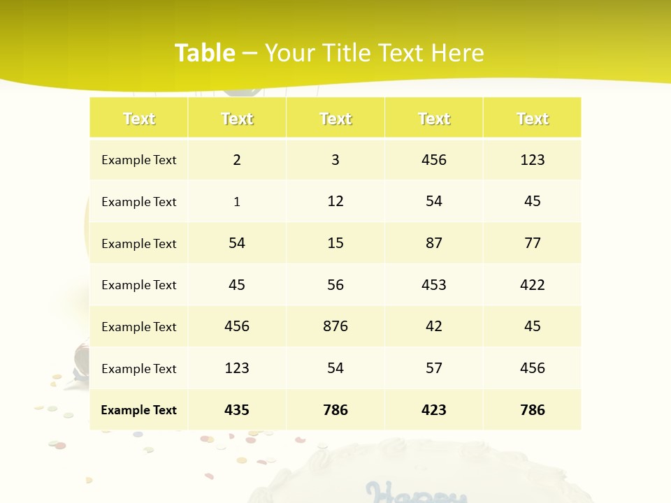 White Balloons Candles PowerPoint Template