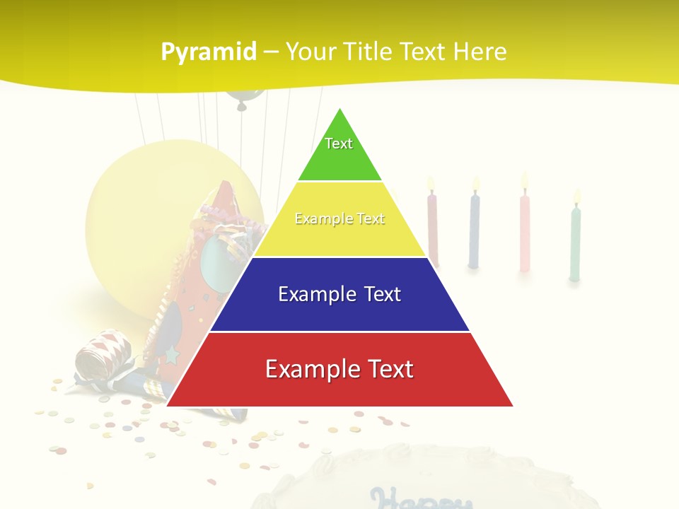 White Balloons Candles PowerPoint Template