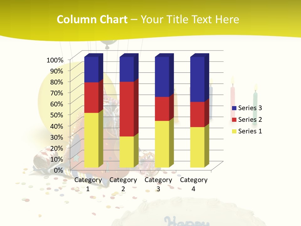 White Balloons Candles PowerPoint Template