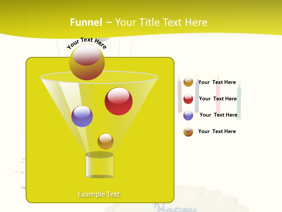 White Balloons Candles PowerPoint Template