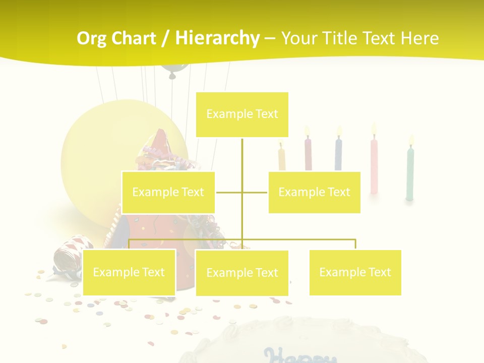 White Balloons Candles PowerPoint Template