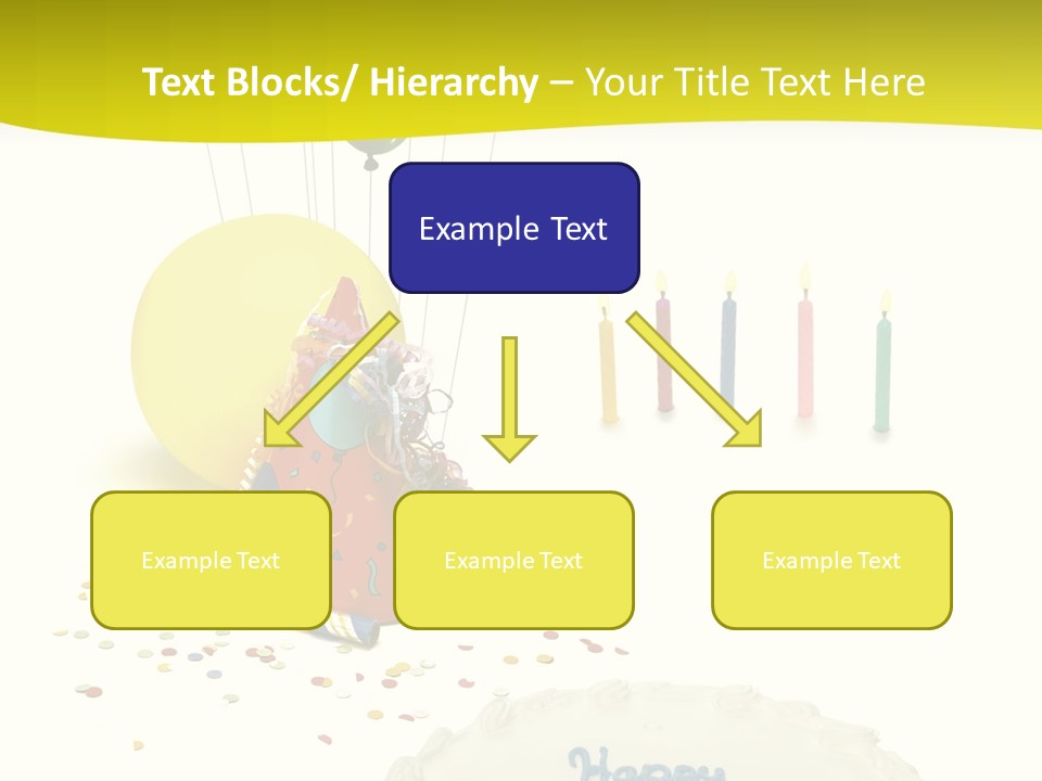 White Balloons Candles PowerPoint Template