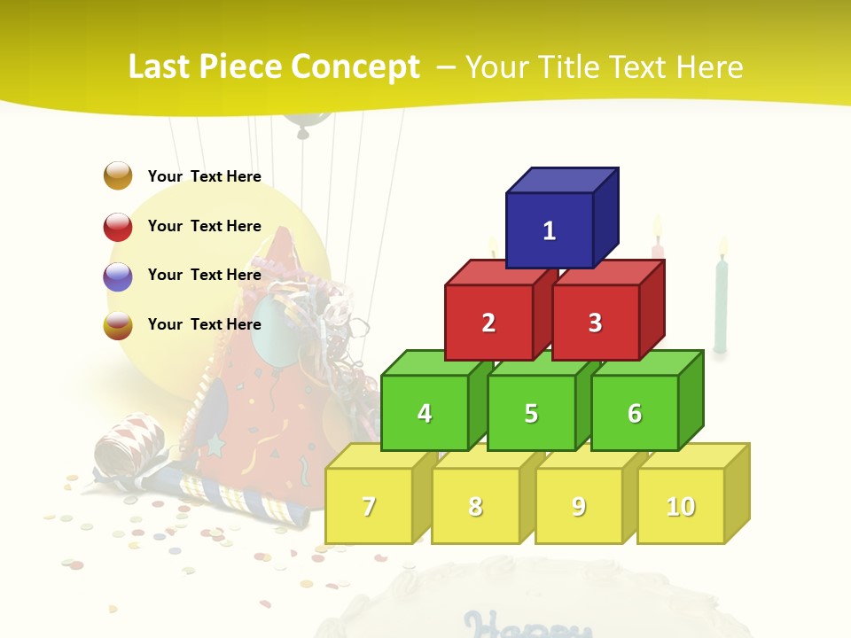 White Balloons Candles PowerPoint Template