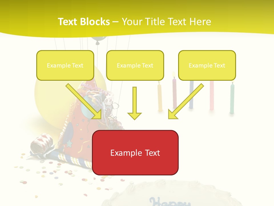 White Balloons Candles PowerPoint Template