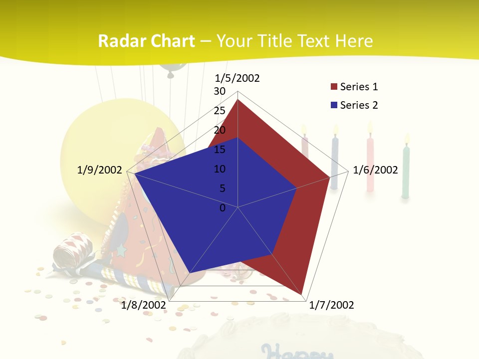 White Balloons Candles PowerPoint Template