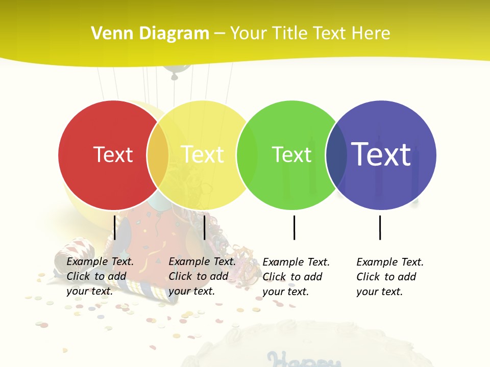 White Balloons Candles PowerPoint Template