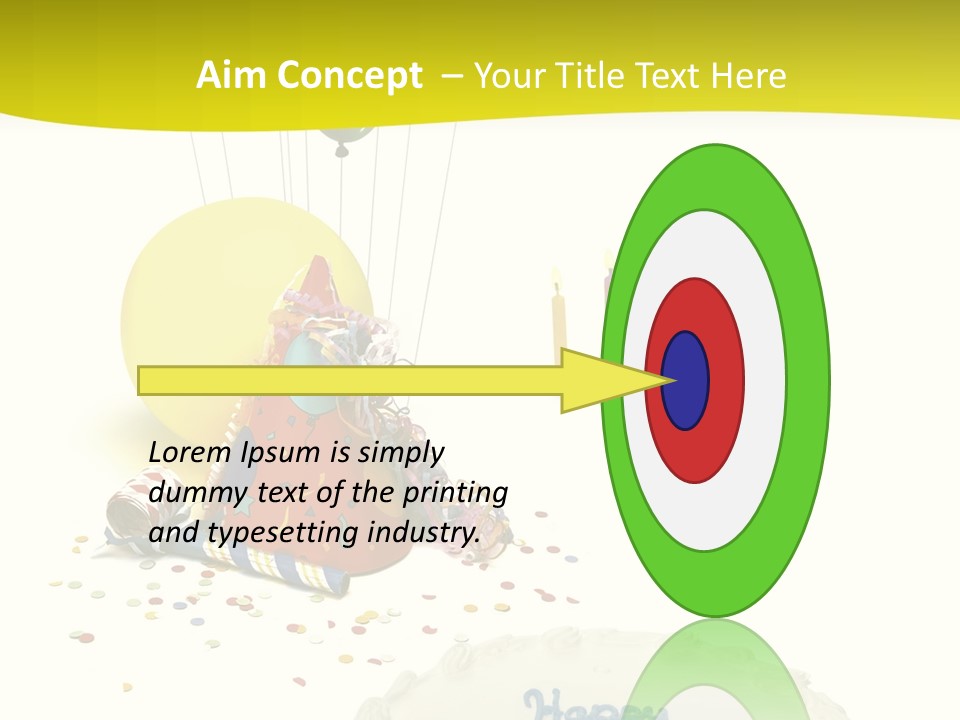 White Balloons Candles PowerPoint Template