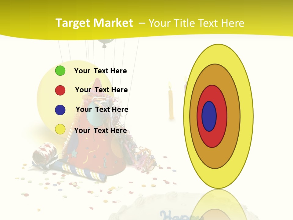 White Balloons Candles PowerPoint Template