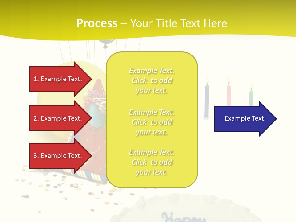 White Balloons Candles PowerPoint Template