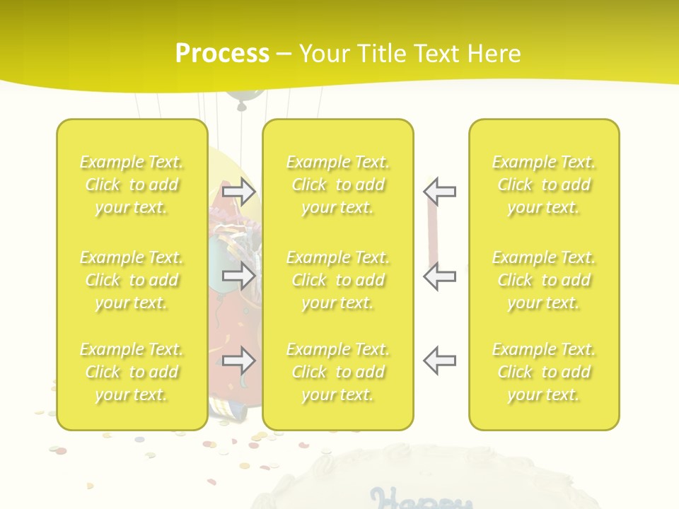 White Balloons Candles PowerPoint Template