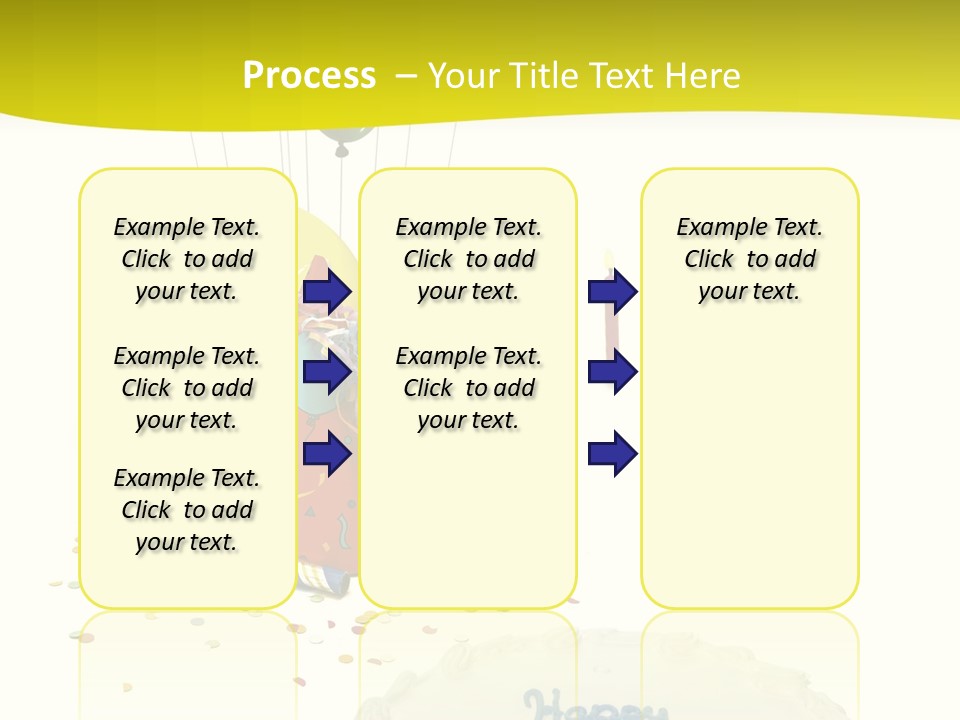 White Balloons Candles PowerPoint Template