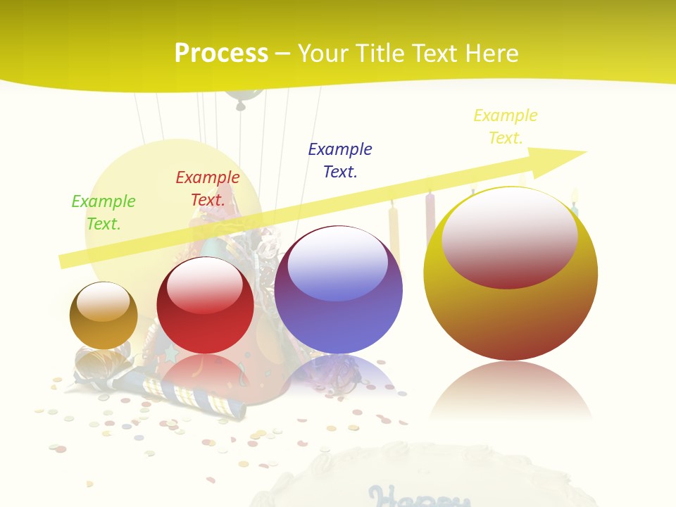 White Balloons Candles PowerPoint Template