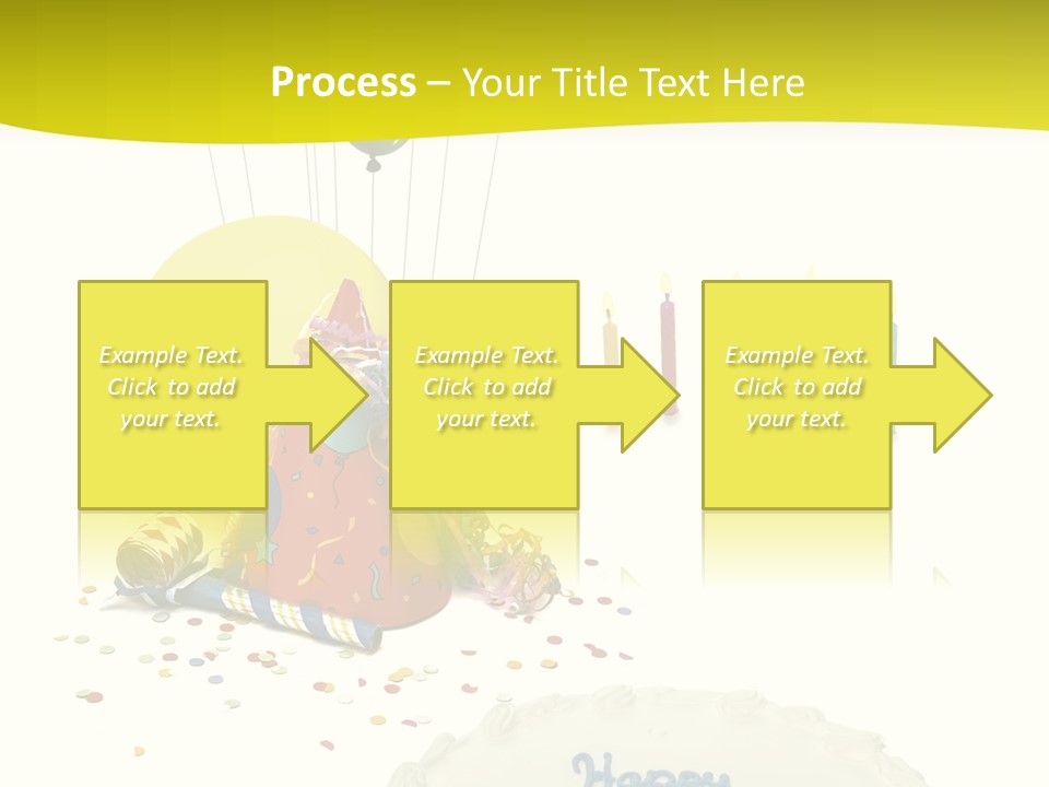 White Balloons Candles PowerPoint Template