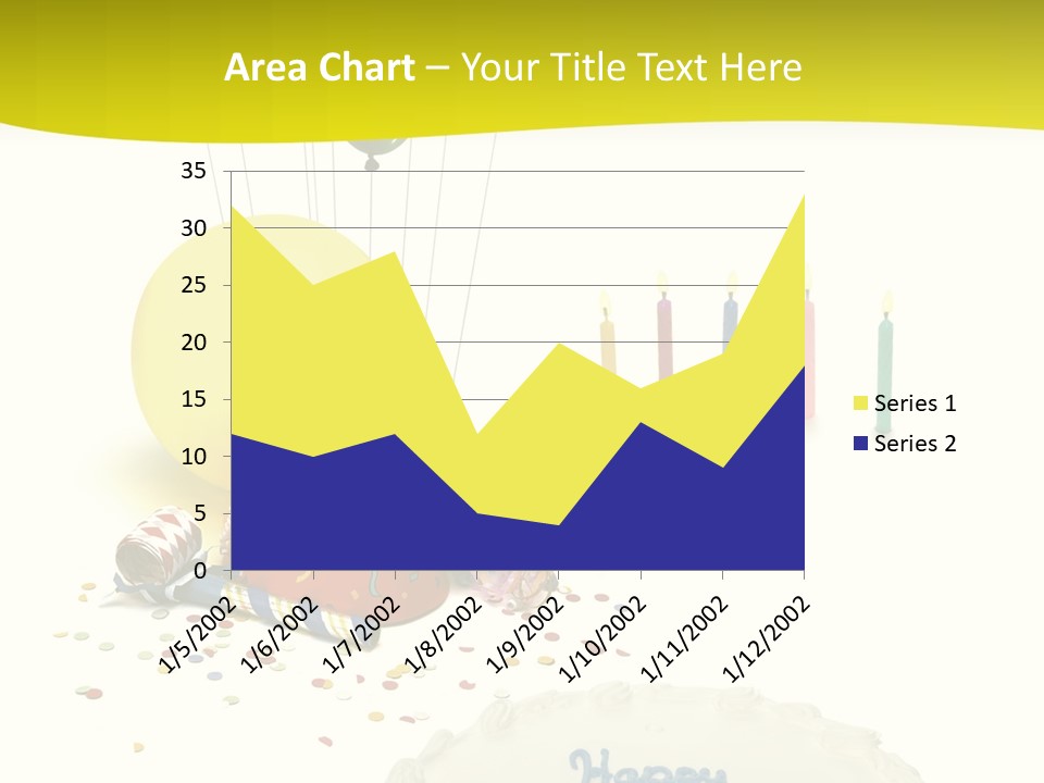 White Balloons Candles PowerPoint Template