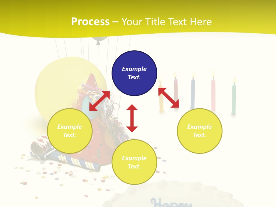 White Balloons Candles PowerPoint Template