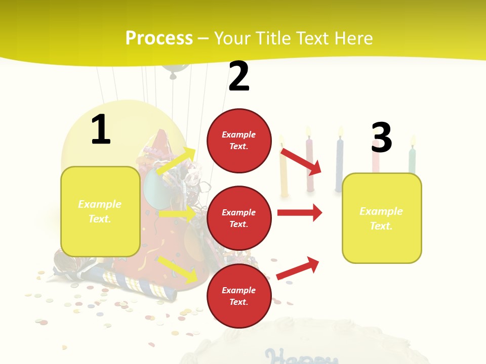 White Balloons Candles PowerPoint Template