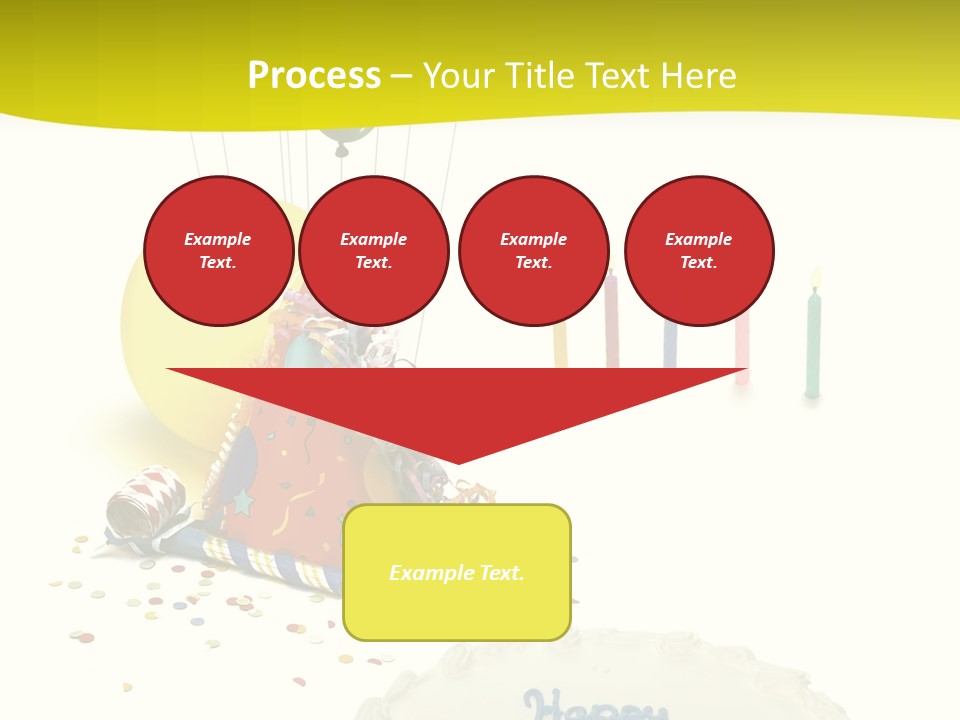 White Balloons Candles PowerPoint Template