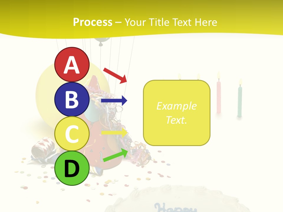 White Balloons Candles PowerPoint Template