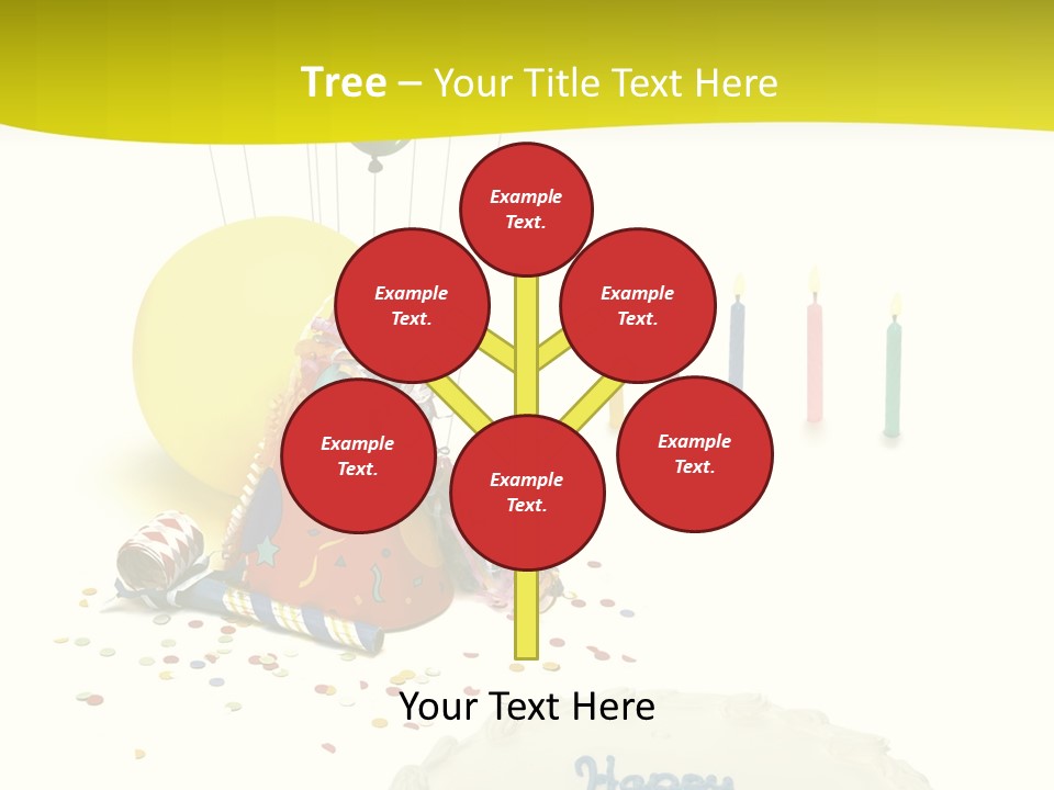 White Balloons Candles PowerPoint Template