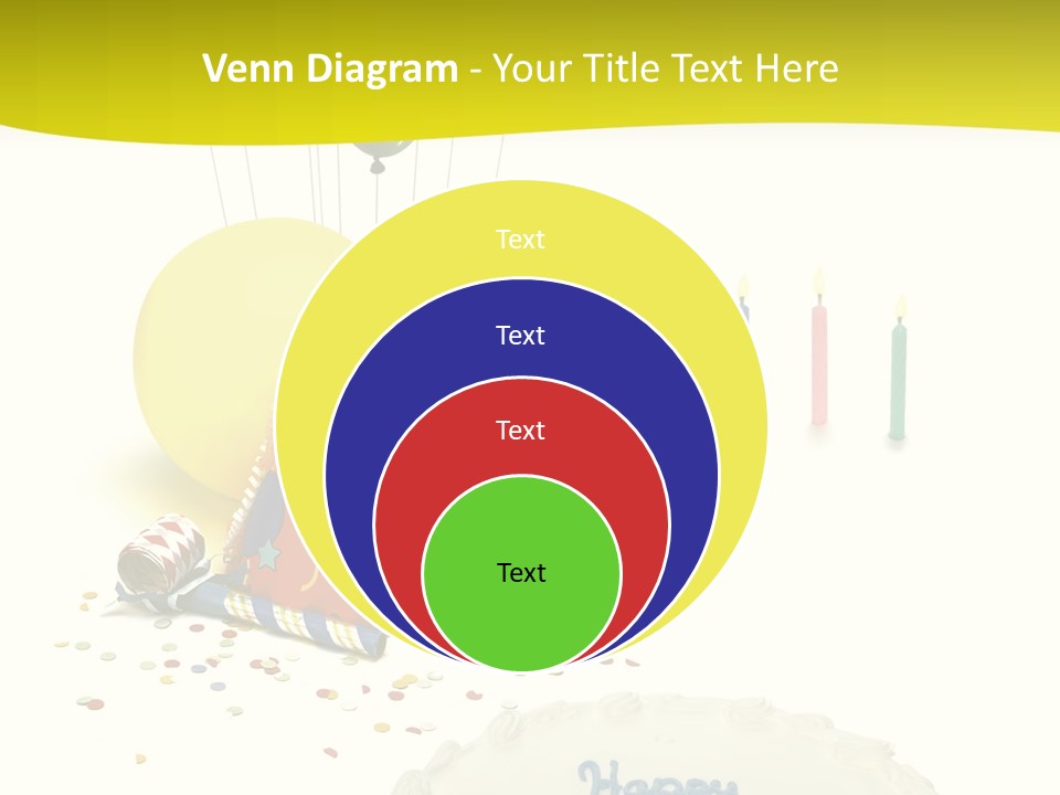 White Balloons Candles PowerPoint Template