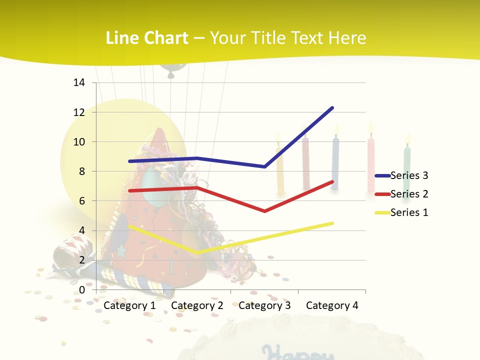 White Balloons Candles PowerPoint Template
