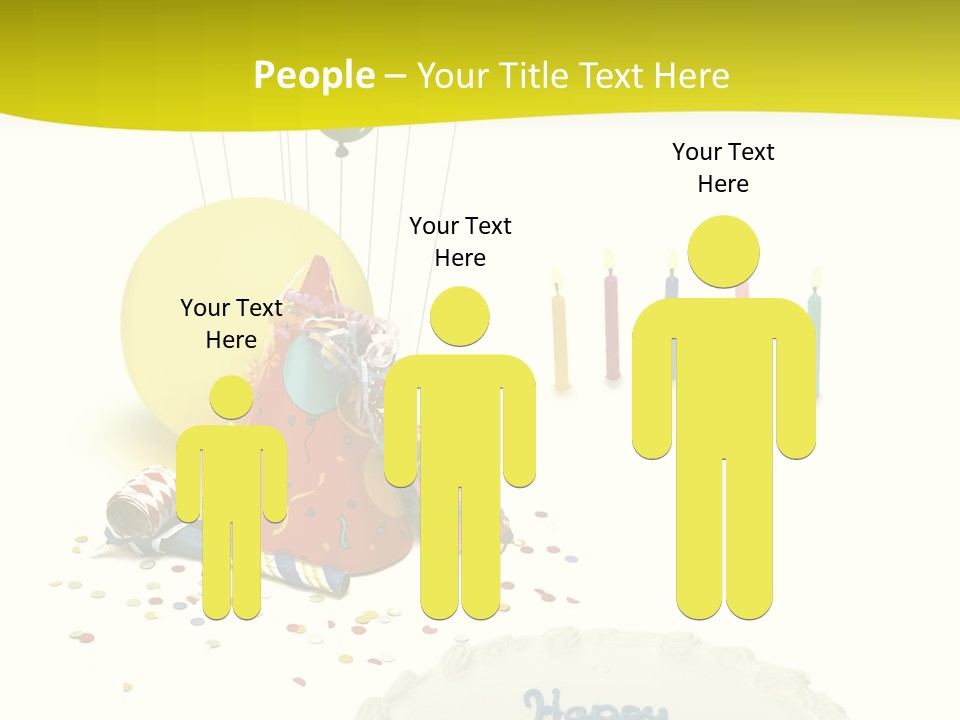 White Balloons Candles PowerPoint Template