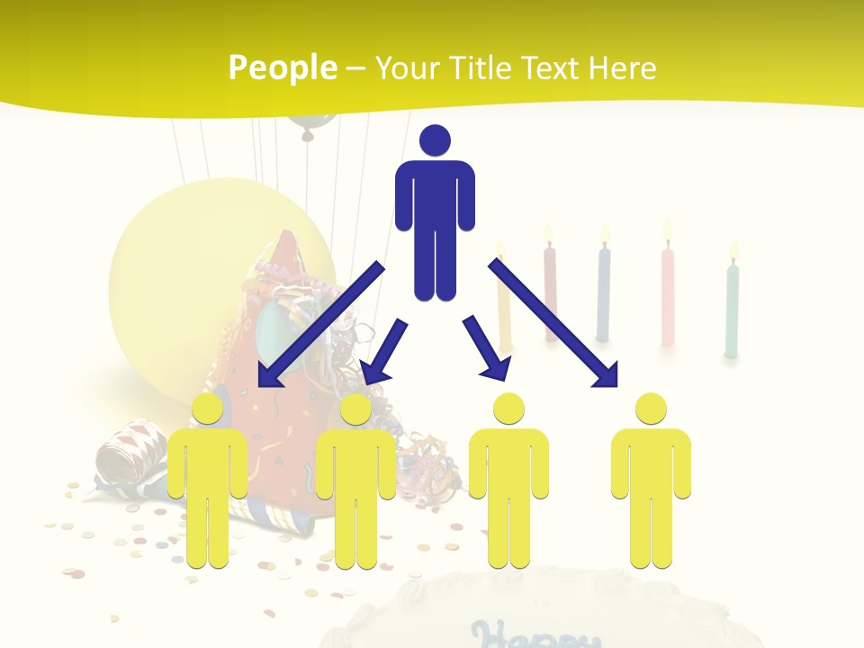 White Balloons Candles PowerPoint Template