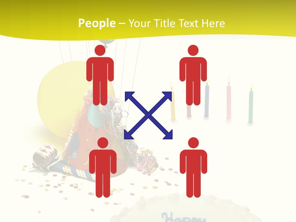 White Balloons Candles PowerPoint Template