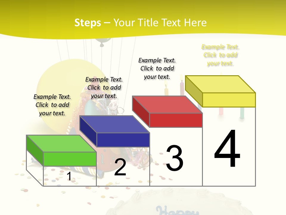 White Balloons Candles PowerPoint Template