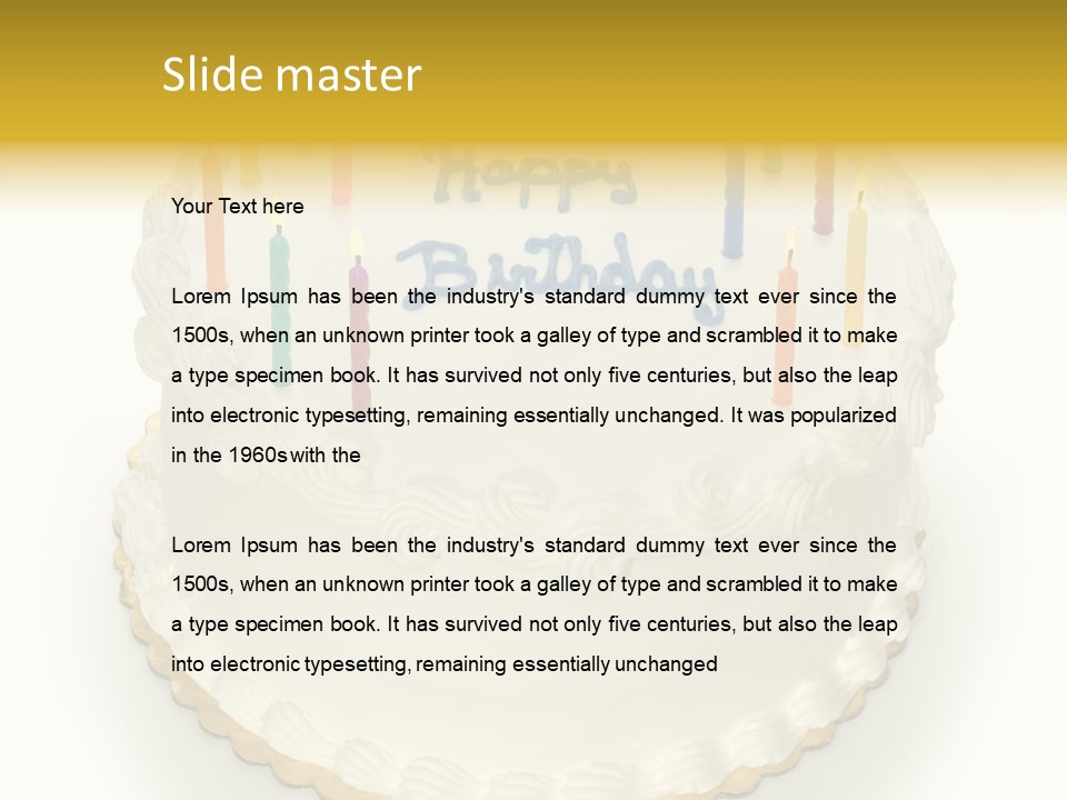 Cake Celebration Birthdaycake PowerPoint Template