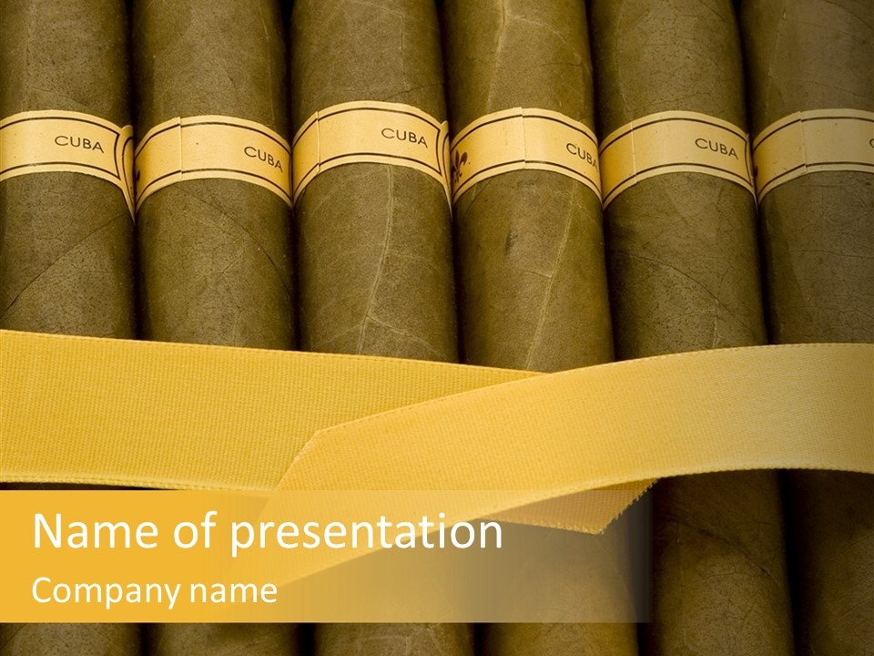 Pleasure Handmade Humidor PowerPoint Template