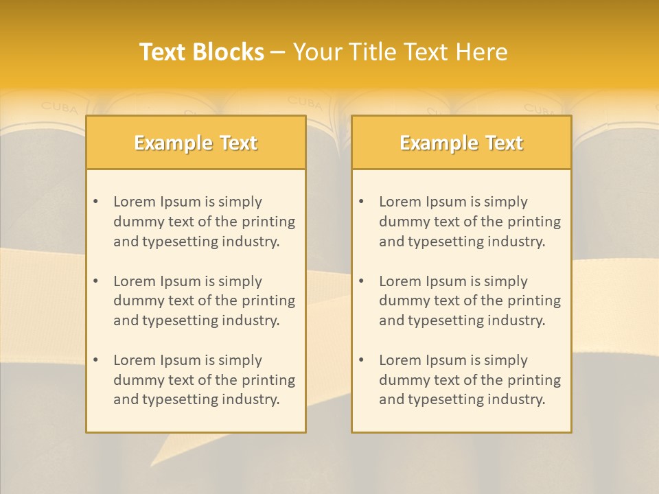 Pleasure Handmade Humidor PowerPoint Template