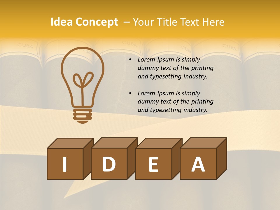 Pleasure Handmade Humidor PowerPoint Template