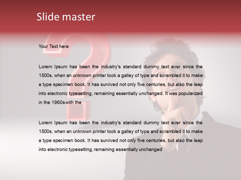 Portrait Man Business PowerPoint Template