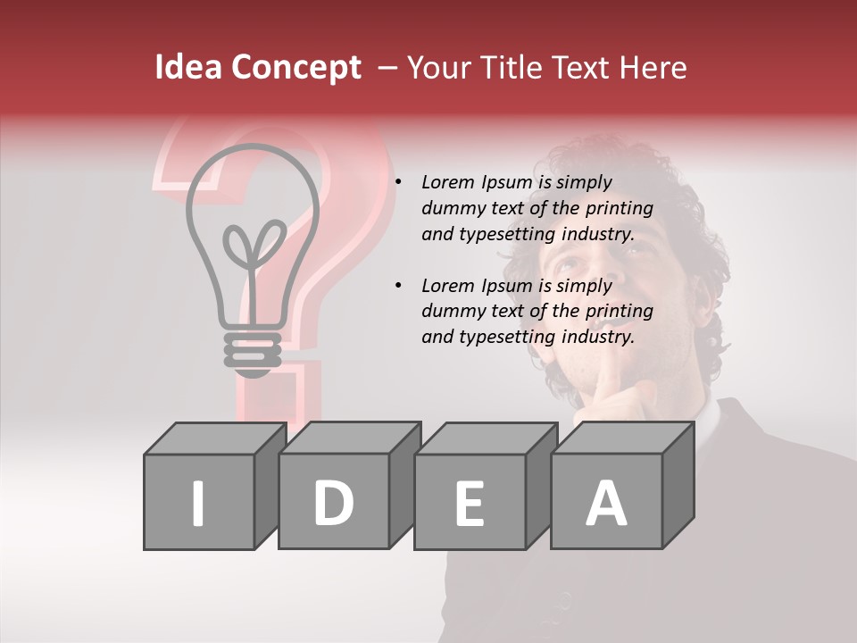 Portrait Man Business PowerPoint Template